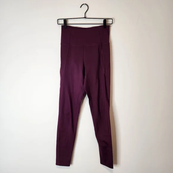 Girlfriend Collective Compressive High Rise 7/8 Leggings Plum Purple Size Small - Picture 2 of 7